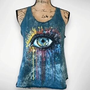 Blue Eye Graphic Tank Top